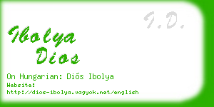 ibolya dios business card